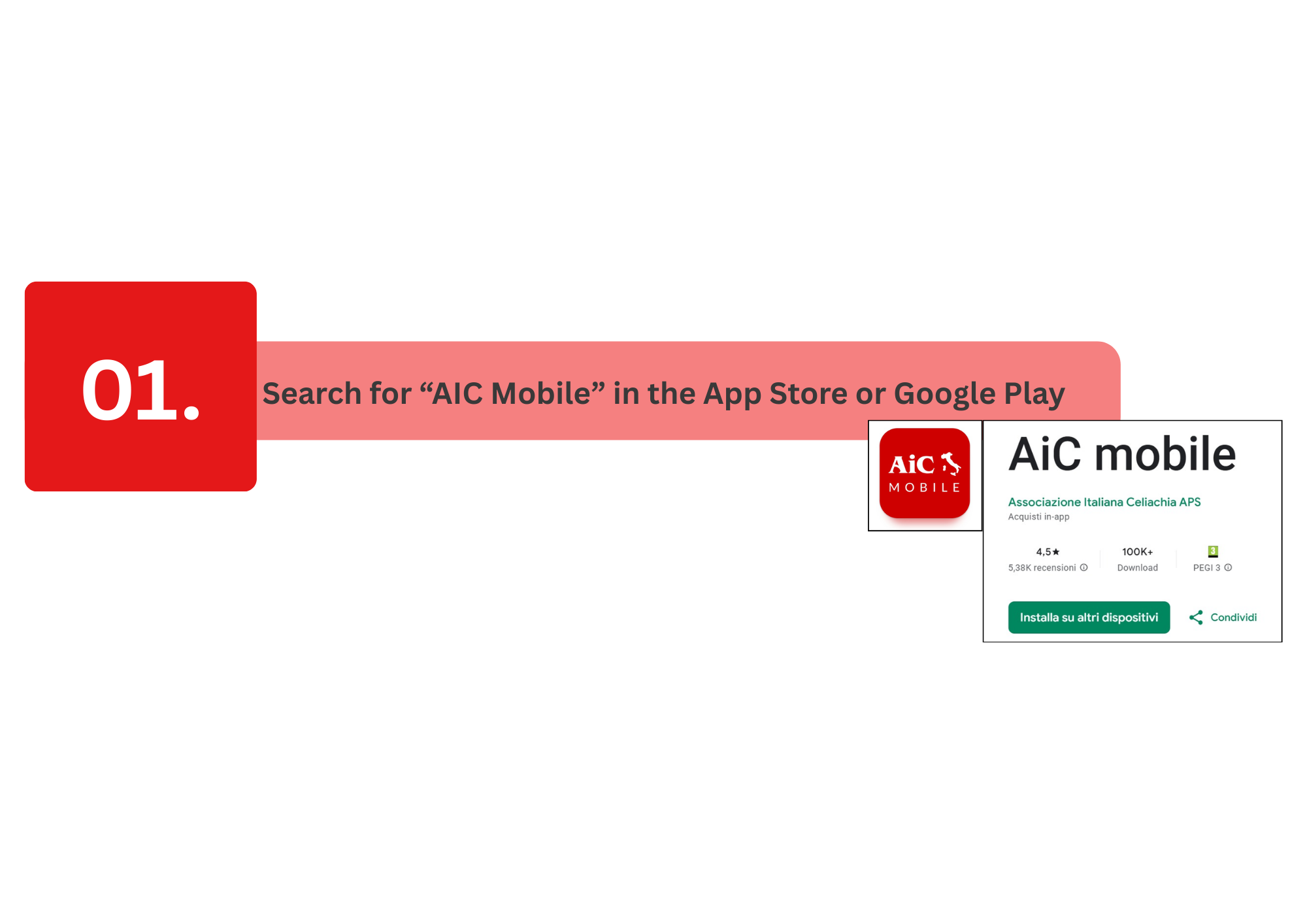 Uso APP AIC Mobile passo 1
