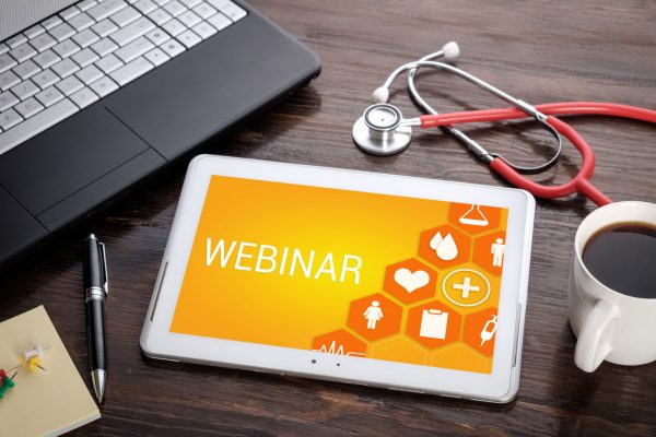 Webinar,On,Screen,Tablet,Pc,,Health,Concept.,Information,Technology,And